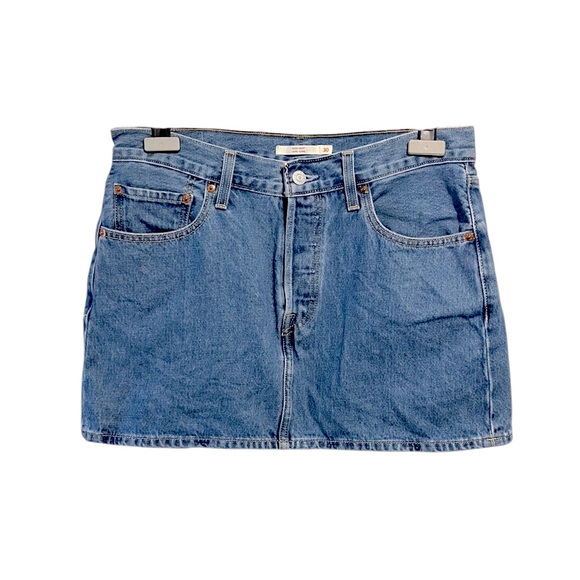 Levi’s Icon Denim Mini Skirt - Size 30 - Picture 2 of 9